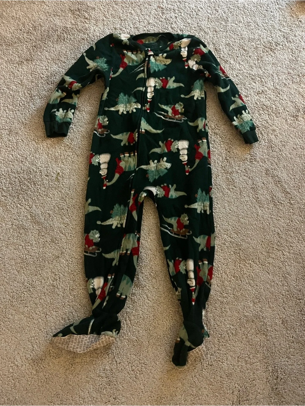 Fleece Kids One-Piece Footed Pajamas